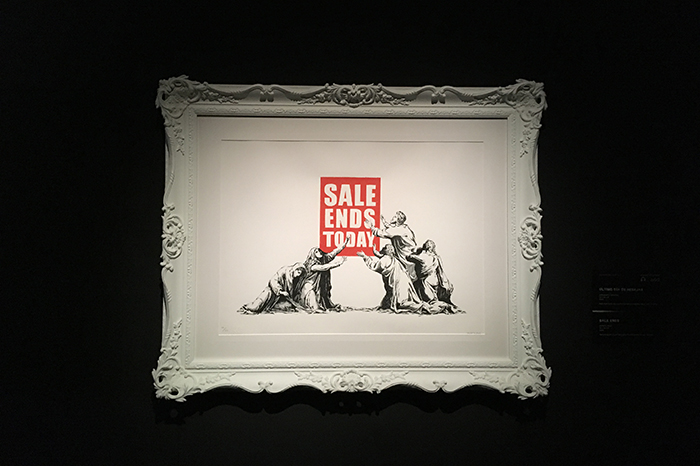 Imagen de la obra «Sale Ends Today», de Bansky.